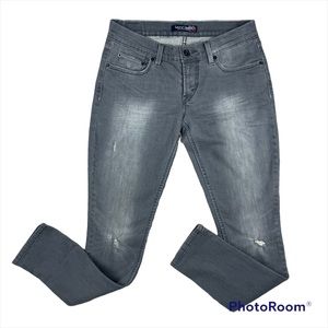 Levis Women's Genuinely Crafted Gray Jeans Distressed Medium Wash Size 7M